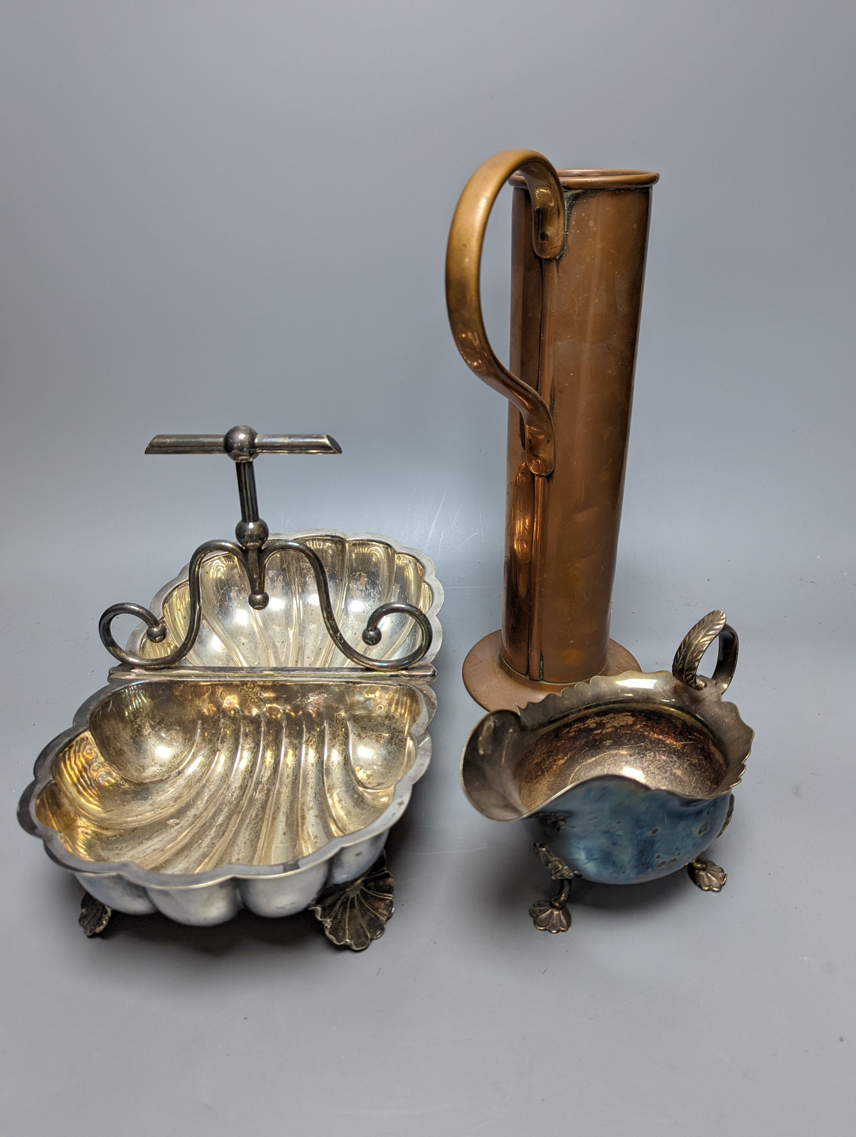 A quantity of mixed silver plate and other metal wares